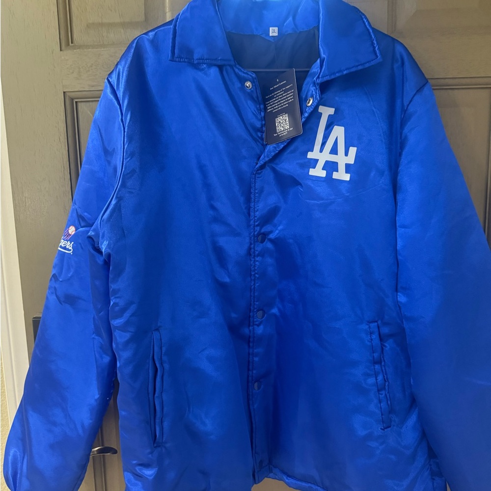 Blue LA Dodgers Satin Jacket